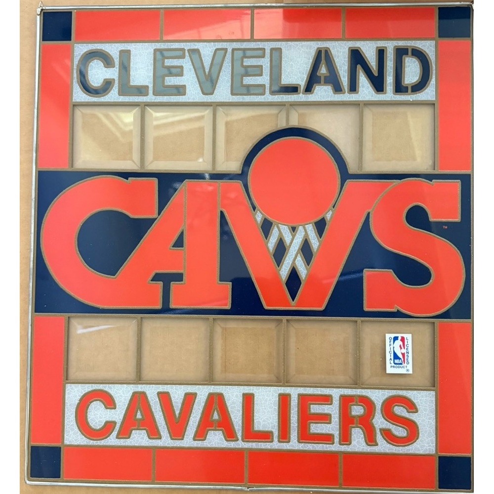 Cleveland Cavaliers NBA Stained Glass Style Wall Hanging 17" New in Box